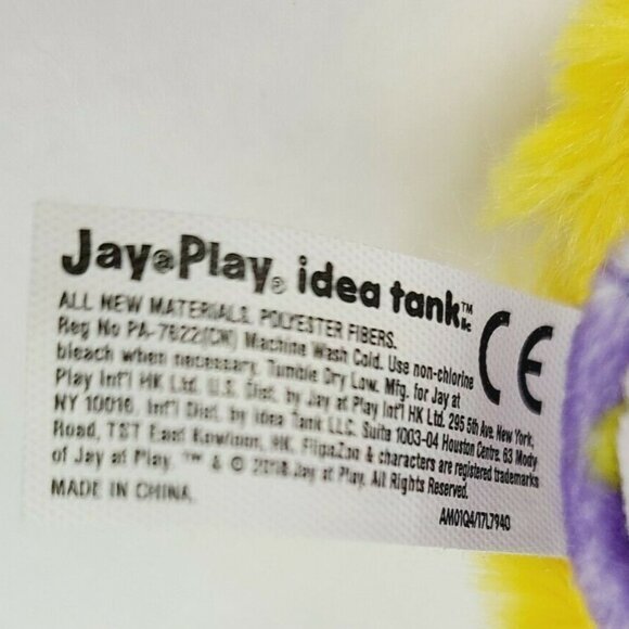 Flip a Zoo Purple Polka Dot Dragon Yellow Labrador Dog Plush Stuffed Animal - Picture 9 of 10